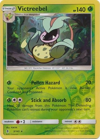 Victreebel - 3/145 - Rare Reverse Holo