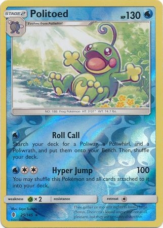 Politoed - 25/145 - Holo Rare Reverse Holo