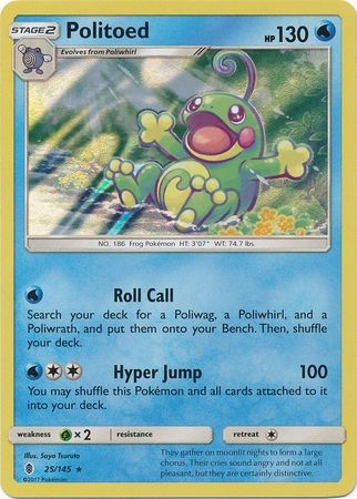 Politoed - 25/145 - Holo Rare