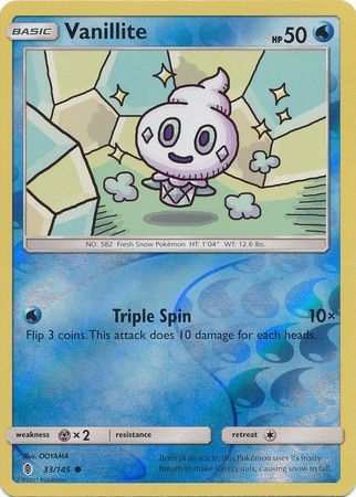 Vanillite - 33/145 - Common Reverse Holo