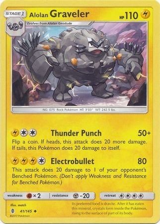 Alolan Graveler - 41/145 - Uncommon