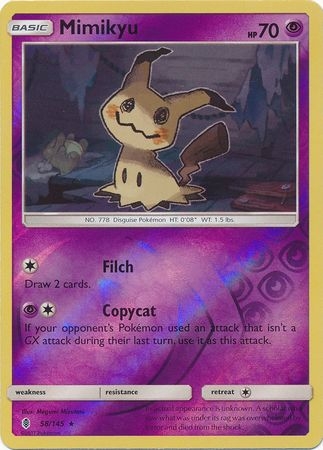 Mimikyu - 58/145 - Holo Rare Reverse Holo