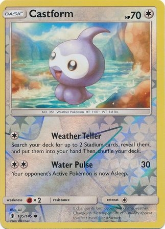 Castform - 105/145 - Common Reverse Holo