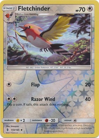 Fletchinder - 110/145 - Uncommon Reverse Holo