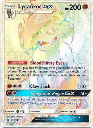 Lycanroc GX - 156/145 - Hyper Rare