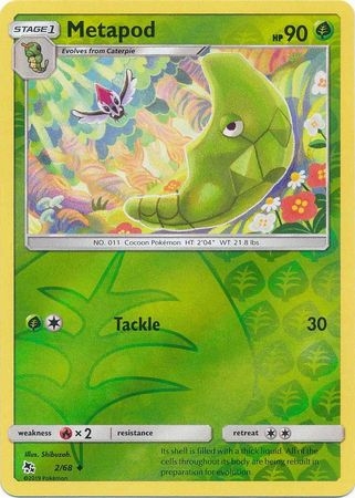 Metapod - 2/68 - Uncommon Reverse Holo
