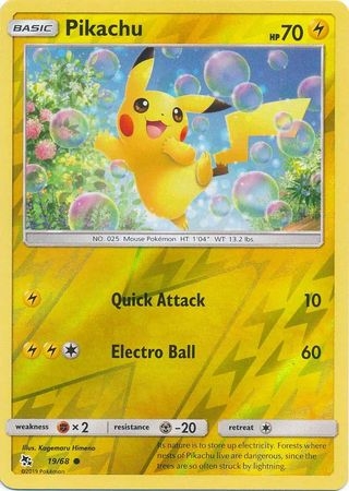 Pikachu - 19/68 - Common Reverse Holo