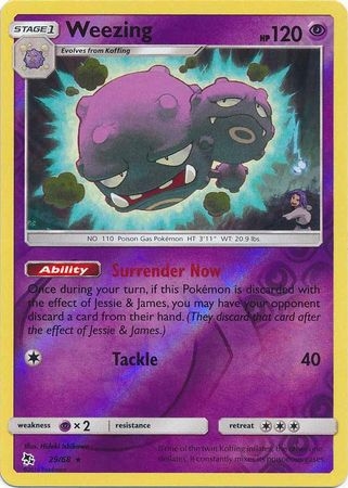 Weezing - 29/68 - Rare Reverse Holo