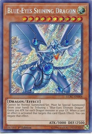 Blue-Eyes Shining Dragon - LCKC-EN008 - Secret Rare 1st Edition