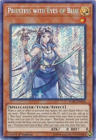 Priestess with Eyes of Blue - LCKC-EN016 - Secret Rare 1st Edition