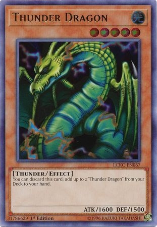 Thunder Dragon - LCKC-EN067 - Ultra Rare 1st Edition