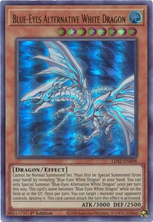 Blue-Eyes Alternative White Dragon - LDS2-EN008 - Ultra Rare 1st Edition