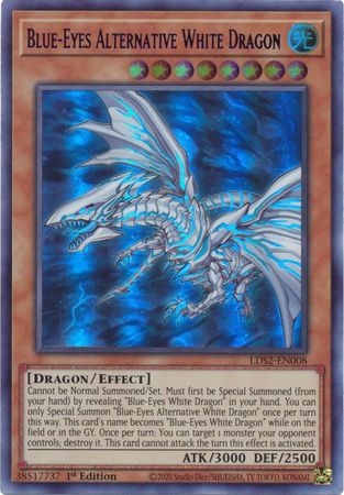 Blue-Eyes Alternative White Dragon (Purple) - LDS2-EN008 - Ultra Rare 1st Edition