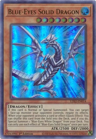 Blue-Eyes Solid Dragon - LDS2-EN014 - Ultra Rare 1st Edition