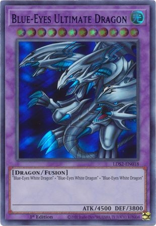 Blue-Eyes Ultimate Dragon (Blue) - LDS2-EN018 - Ultra Rare 1st Edition