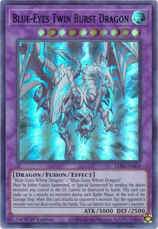 Blue-Eyes Twin Burst Dragon (Purple) - LDS2-EN019 - Ultra Rare 1st Edition