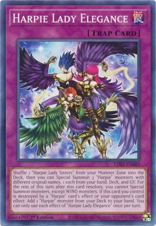 Harpie Lady Elegance - LDS2-EN089 - Common 1st Edition