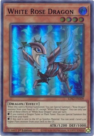 White Rose Dragon (Purple) - LDS2-EN109 - Ultra Rare 1st Edition