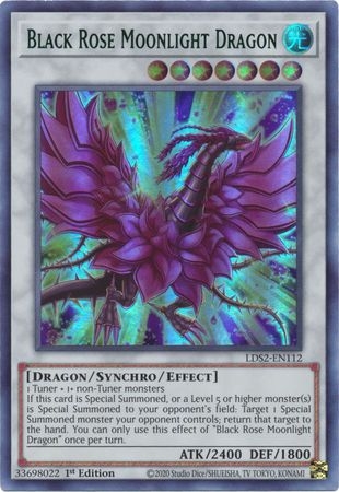 Black Rose Moonlight Dragon (Green) - LDS2-EN112 - Ultra Rare 1st Edition