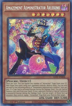 Amazement Administrator Arlekino - LIOV-EN006 - Secret Rare 1st Edition