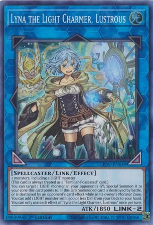 Lyna the Light Charmer, Lustrous - LIOV-EN049 - Super Rare 1st Edition