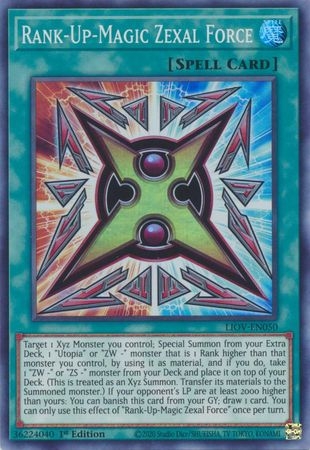 Rank-Up-Magic Zexal Force - LIOV-EN050 - Super Rare 1st Edition