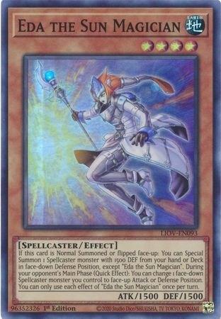 Eda the Sun Magician - LIOV-EN093 - Super Rare 1st Edition