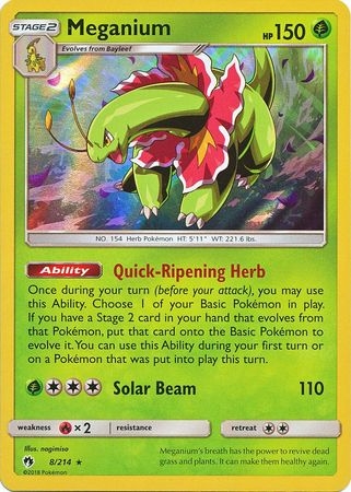 Meganium - 8/214 - Holo Rare