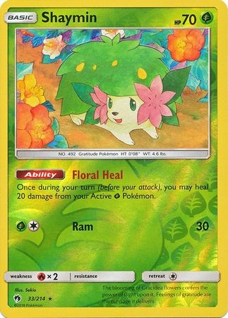 Shaymin - 33/214 - Holo Rare Reverse Holo