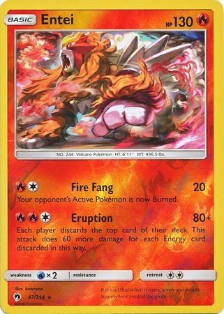 Entei - 47/214 - Rare Reverse Holo
