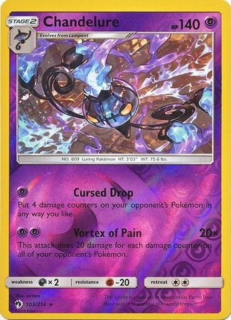 Chandelure - 103/214 - Holo Rare Reverse Holo