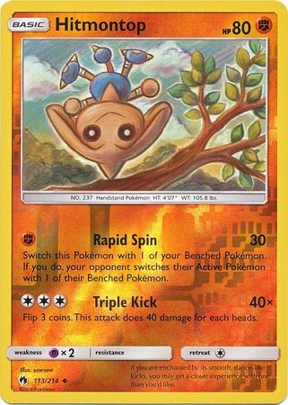 Hitmontop - 113/214 - Uncommon Reverse Holo