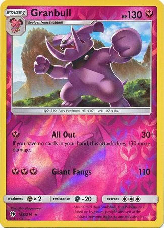 Granbull - 138/214 - Rare Reverse Holo