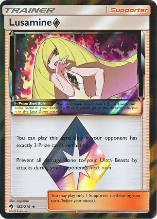 Lusamine Prism Star - 182/214 - Holo Rare