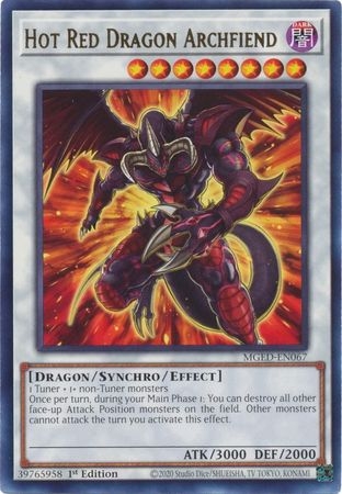 Hot Red Dragon Archfiend - MGED-EN067 - Rare 1st Edition