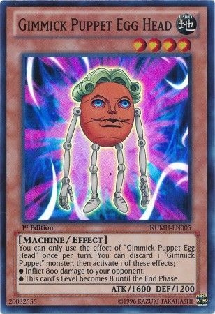 Gimmick Puppet Egg Head - NUMH-EN005 - Super Rare 1st Edition