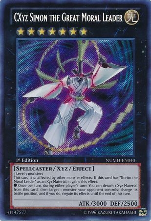 CXyz Simon the Great Moral Leader - NUMH-EN040 - Secret Rare 1st Edition