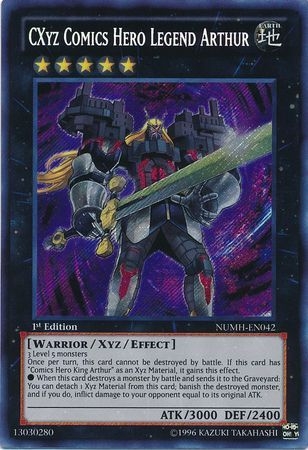 CXyz Comics Hero Legend Arthur - NUMH-EN042 - Secret Rare 1st Edition