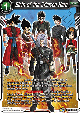 Birth of the Crimson Hero - BT16-122 - Rare