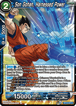 Son Gohan, Harnessed Power - BT16-027 - Common Foil