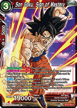 Son Goku, Sign of Mastery - BT16-006 - Rare