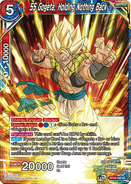 SS Gogeta, Holding Nothing Back - BT16-142 - Uncommon Foil