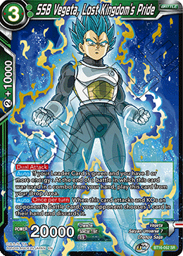 SSB Vegeta, Lost Kingdom's Pride - BT16-052 - Super Rare