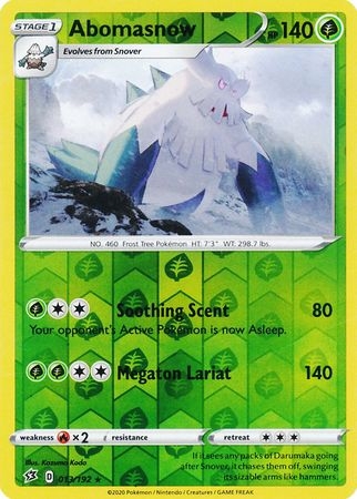 Abomasnow - 013/192 - Rare Reverse Holo