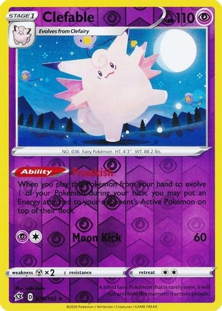 Clefable - 075/192 - Holo Rare Reverse Holo