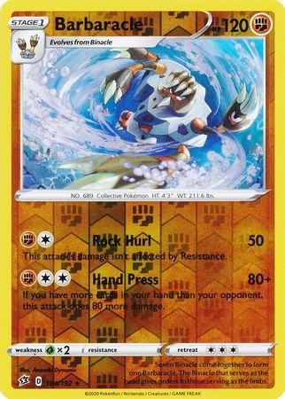 Barbaracle - 104/192 - Rare Reverse Holo