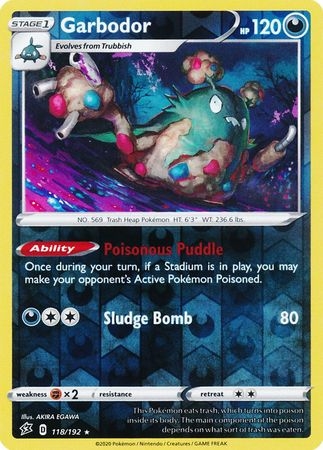 Garbodor - 118/192 - Rare Reverse Holo