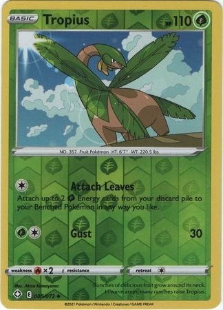 Tropius - 5/72 - Uncommon Reverse Holo