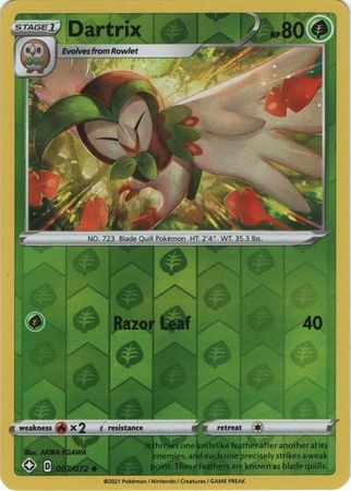 Dartrix - 7/72 - Uncommon Reverse Holo