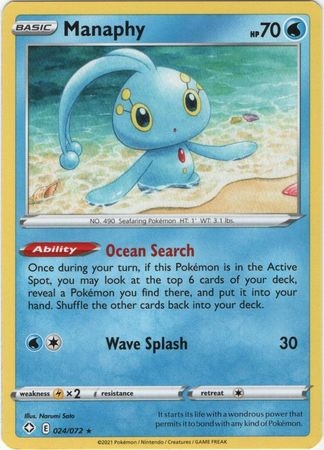 Manaphy - 24/72 - Rare